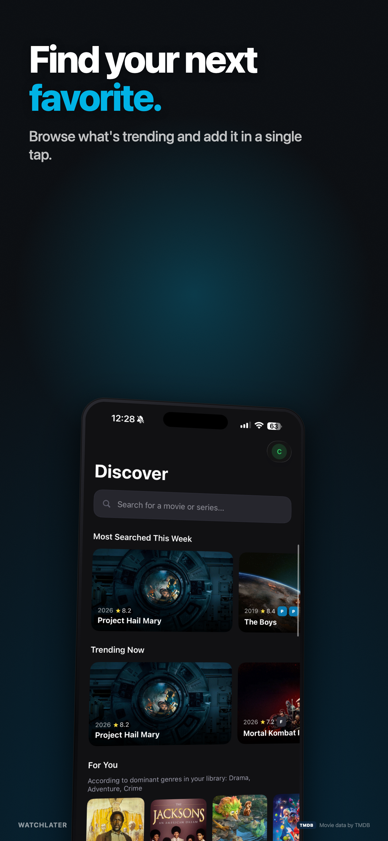 Discover view